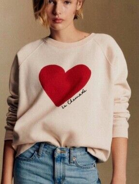 Sezane La Chamade Sweatshirt Heart